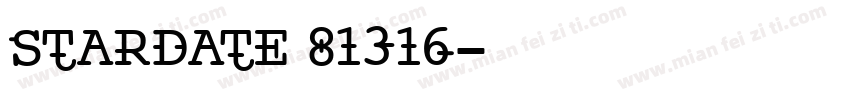 Stardate 81316字体转换